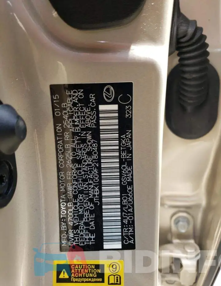 JTHBK1GG9F2180487 Photo# 13