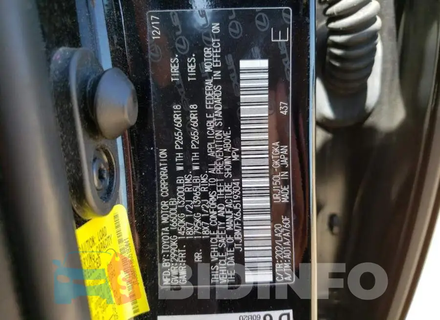 JTJBM7FX6J5193041 Photo# 12