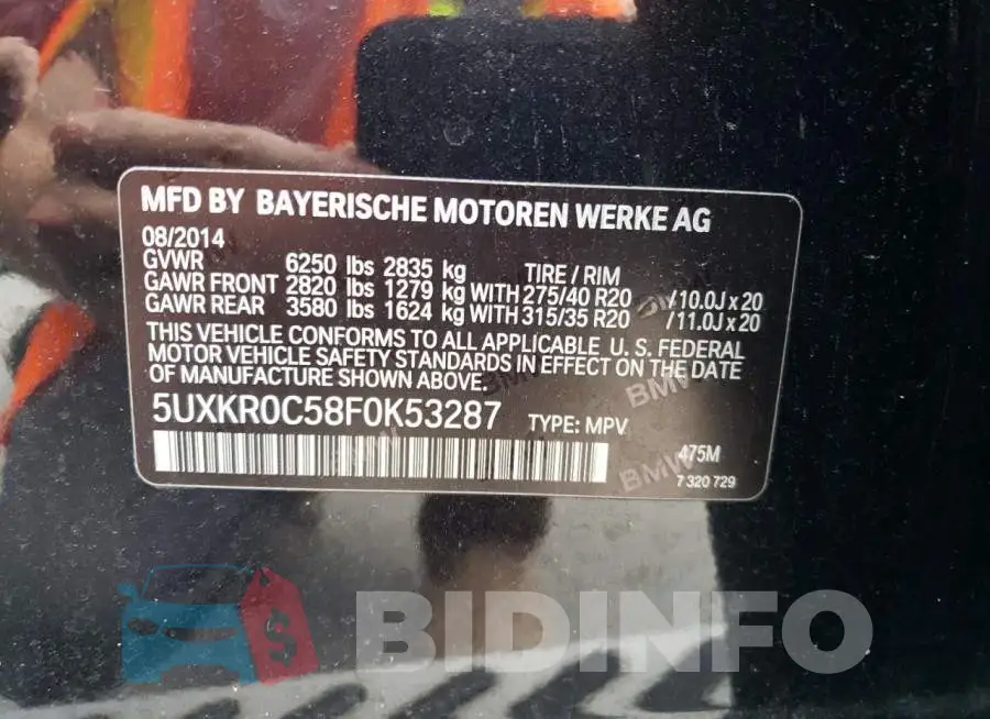 5UXKR0C58F0K53287 Photo# 13