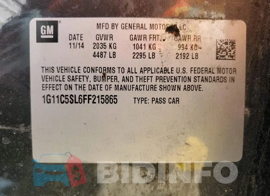 1G11C5SL6FF215865 Photo# 13
