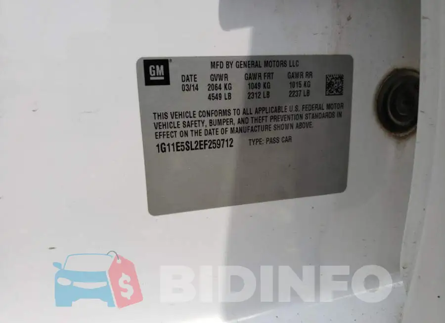 1G11E5SL2EF259712 Photo# 12