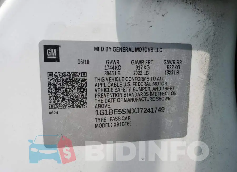 1G1BE5SMXJ7241749 Photo# 12