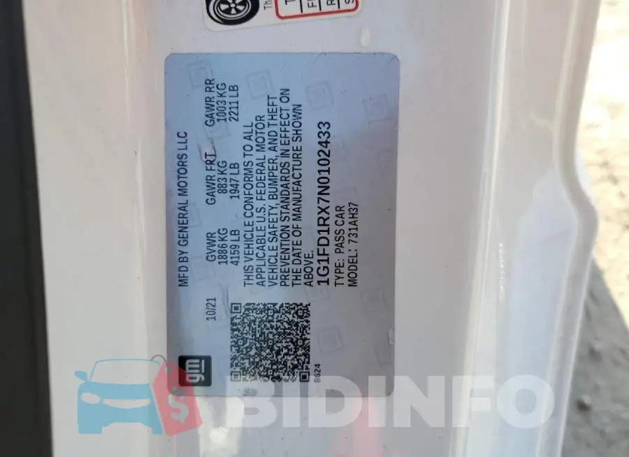 1G1FD1RX7N0102433 Photo# 12