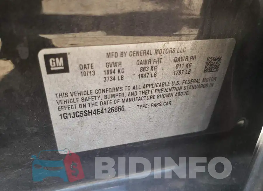 1G1JC5SH4E4126866 Photo# 13