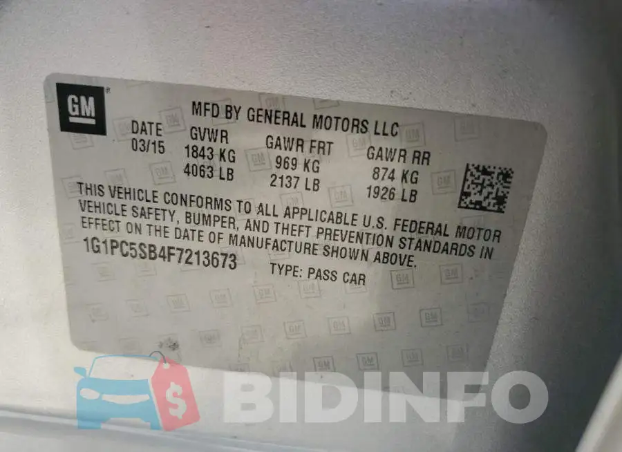 1G1PC5SB4F7213673 Photo# 12