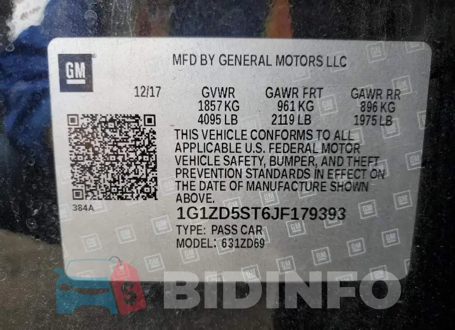 1G1ZD5ST6JF179393 Photo# 12