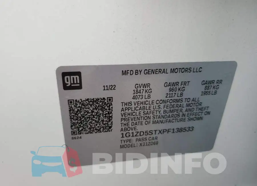 1G1ZD5STXPF138533 Photo# 12