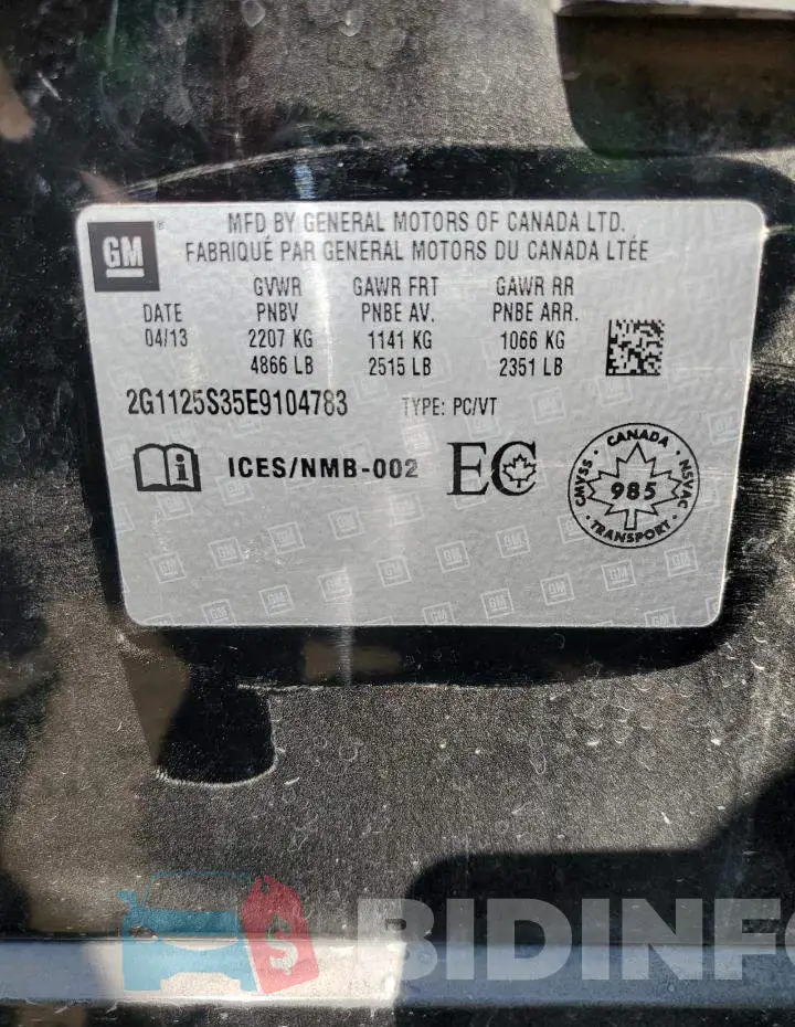 2G1125S35E9104783 Photo# 12