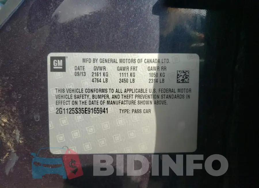 2G1125S35E9165941 Photo# 13