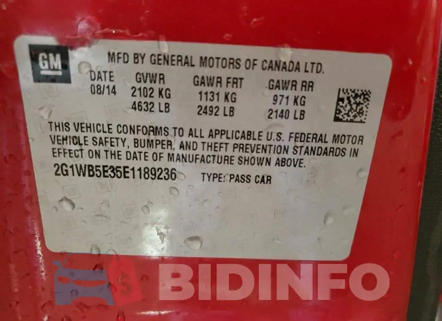 2G1WB5E35E1189236 Photo# 12