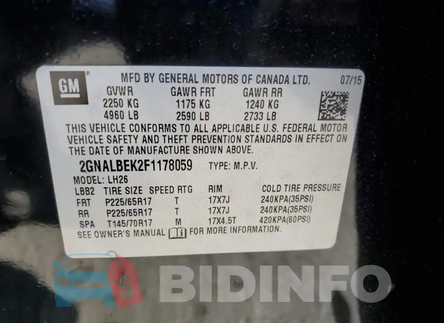 2GNALBEK2F1178059 Photo# 12