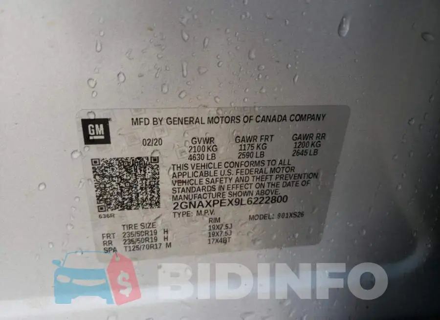 2GNAXPEX9L6222800 Photo# 12