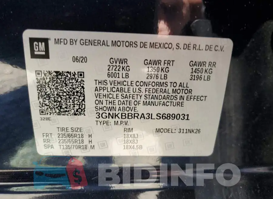 3GNKBBRA3LS689031 Photo# 12