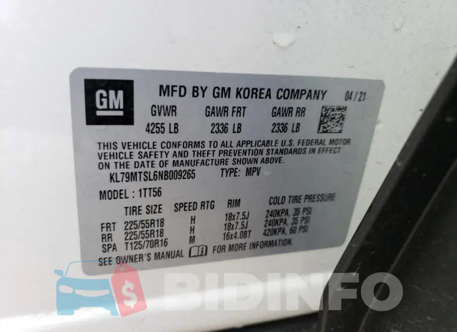 KL79MTSL6NB009265 Photo# 13
