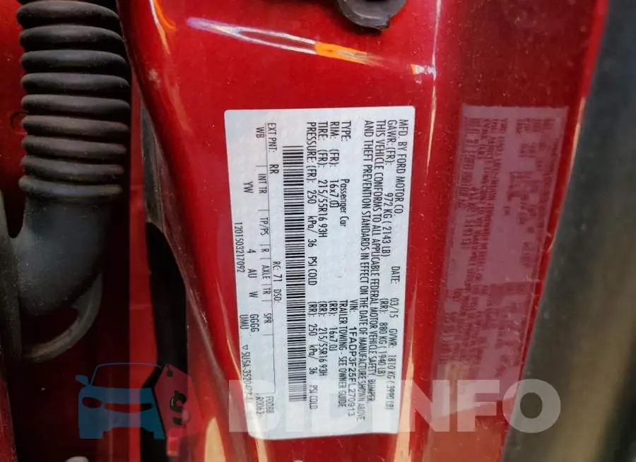 1FADP3F25FL270913 Photo# 12