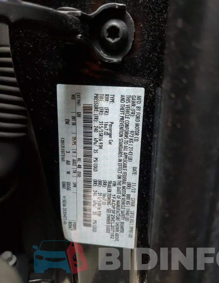 1FADP3F29EL207182 Photo# 12