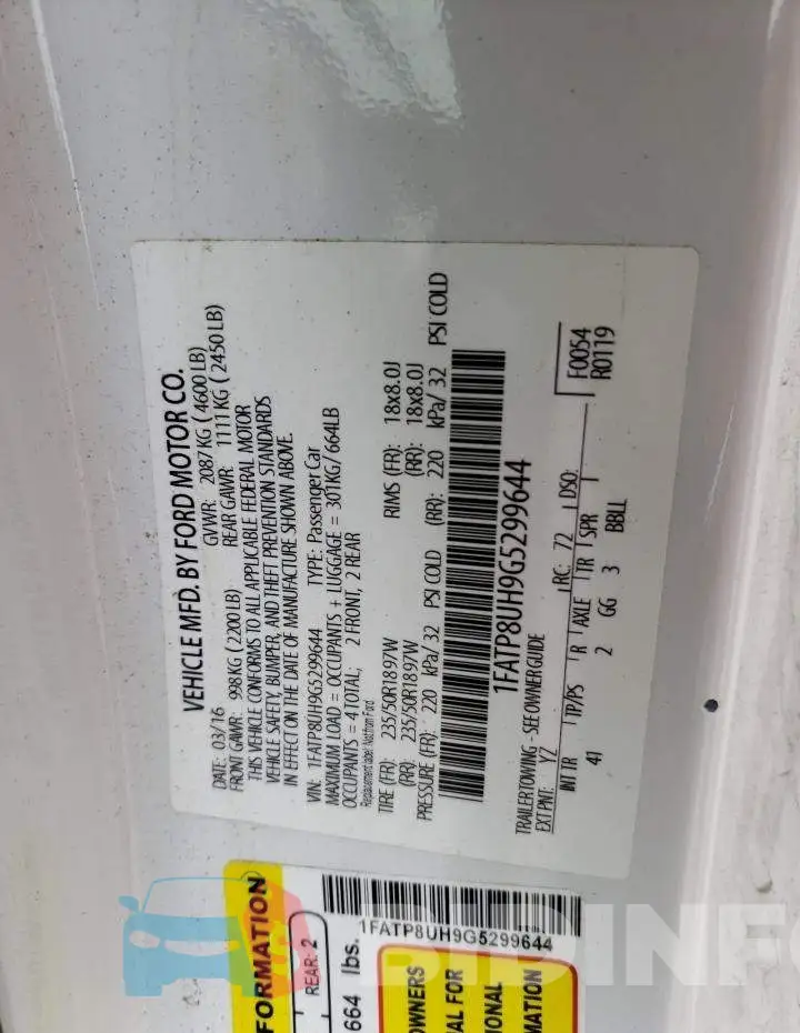 1FATP8UH9G5299644 Photo# 13