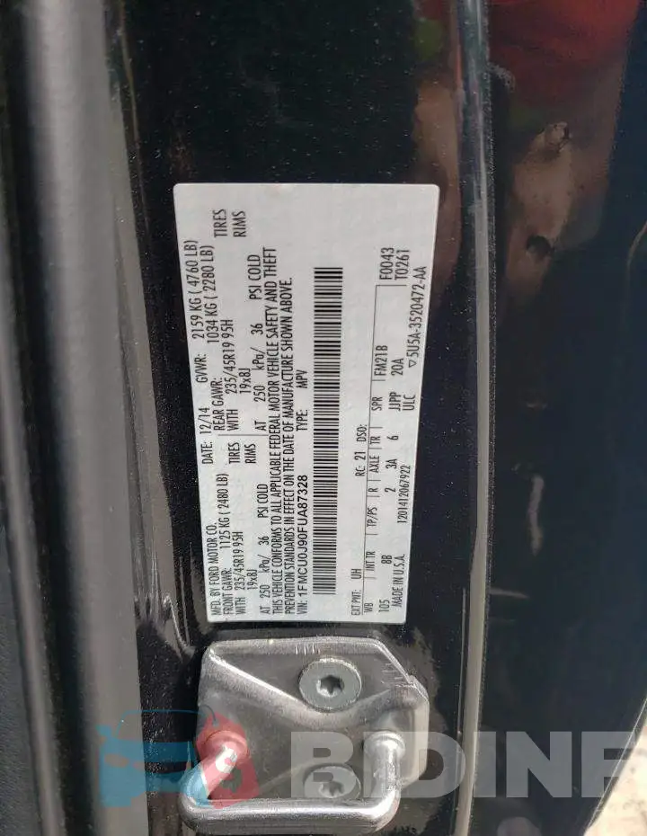 1FMCU0J90FUA87328 Photo# 12