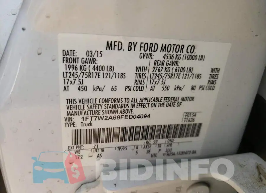 1FT7W2A69FED04094 Photo# 12