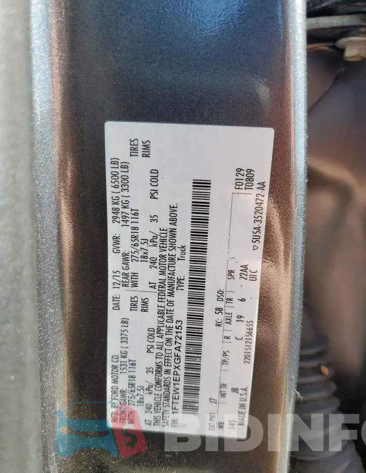 1FTEW1EPXGFA72153 Photo# 10