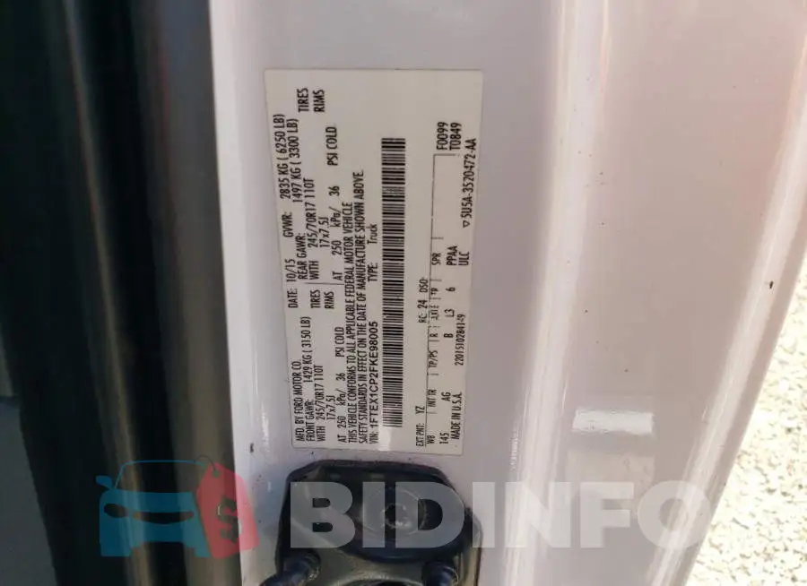 1FTEX1CP2FKE98005 Photo# 12