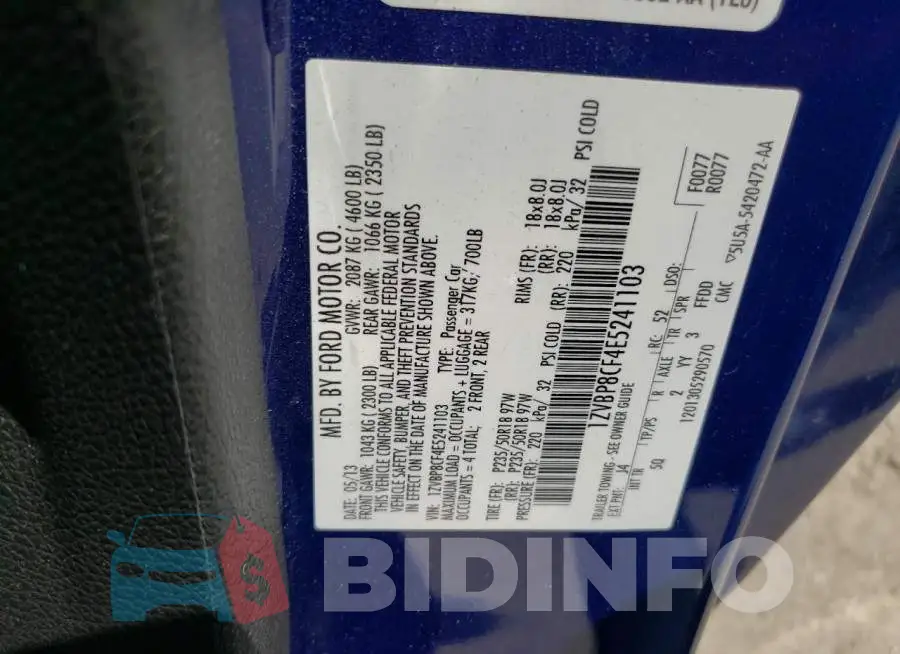 1ZVBP8CF4E5241103 Photo# 12