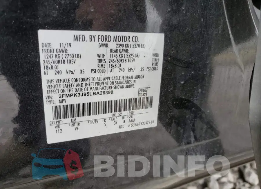 2FMPK3J95LBA26390 Photo# 13