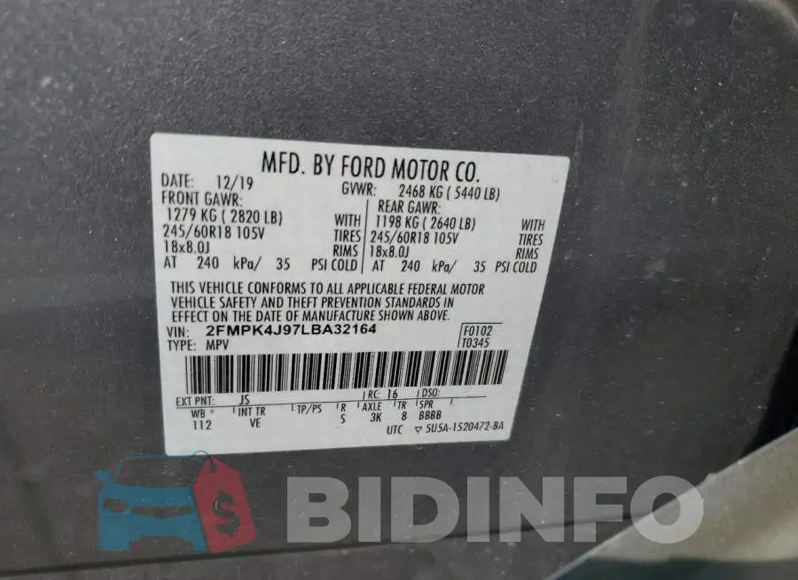 2FMPK4J97LBA32164 Photo# 13