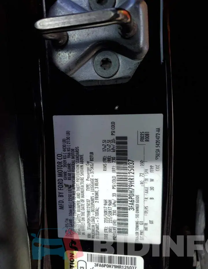 3FA6P0H79HR125037 Photo# 12