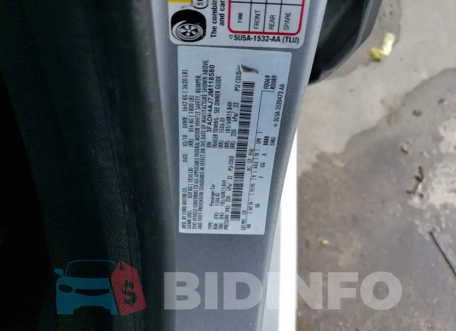 3FADP4AJ7JM118580 Photo# 12