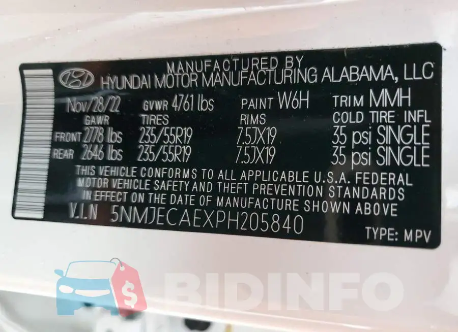 5NMJECAEXPH205840 Photo# 13