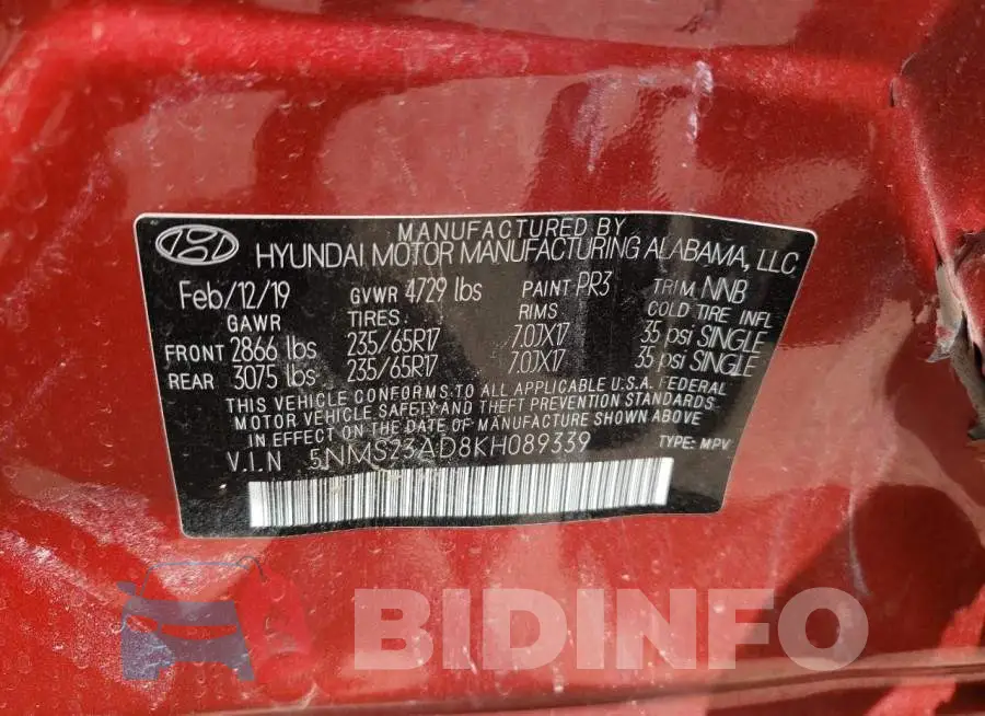 5NMS23AD8KH089339 Photo# 13