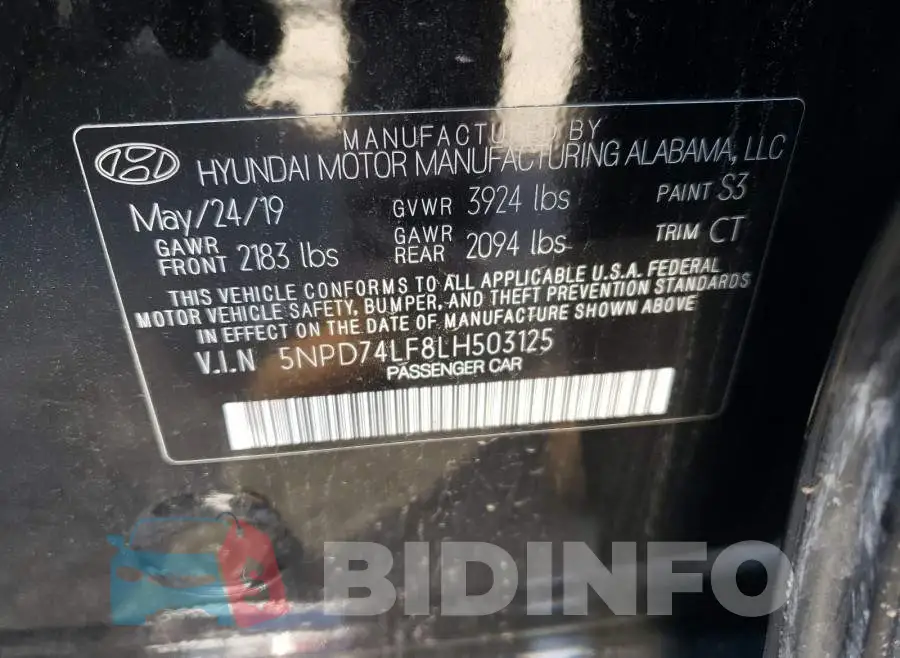 5NPD74LF8LH503125 Photo# 10
