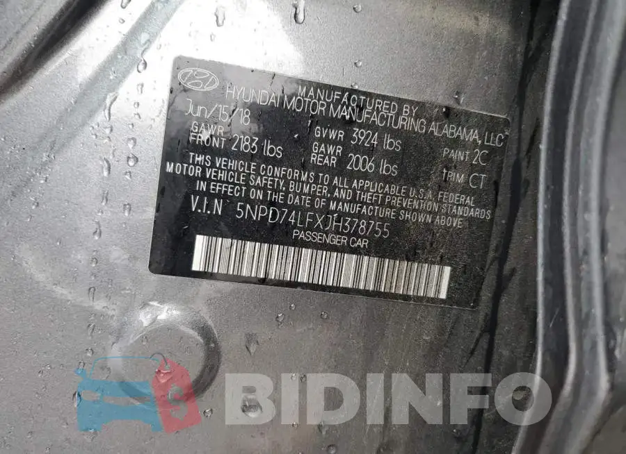 5NPD74LFXJH378755 Photo# 12