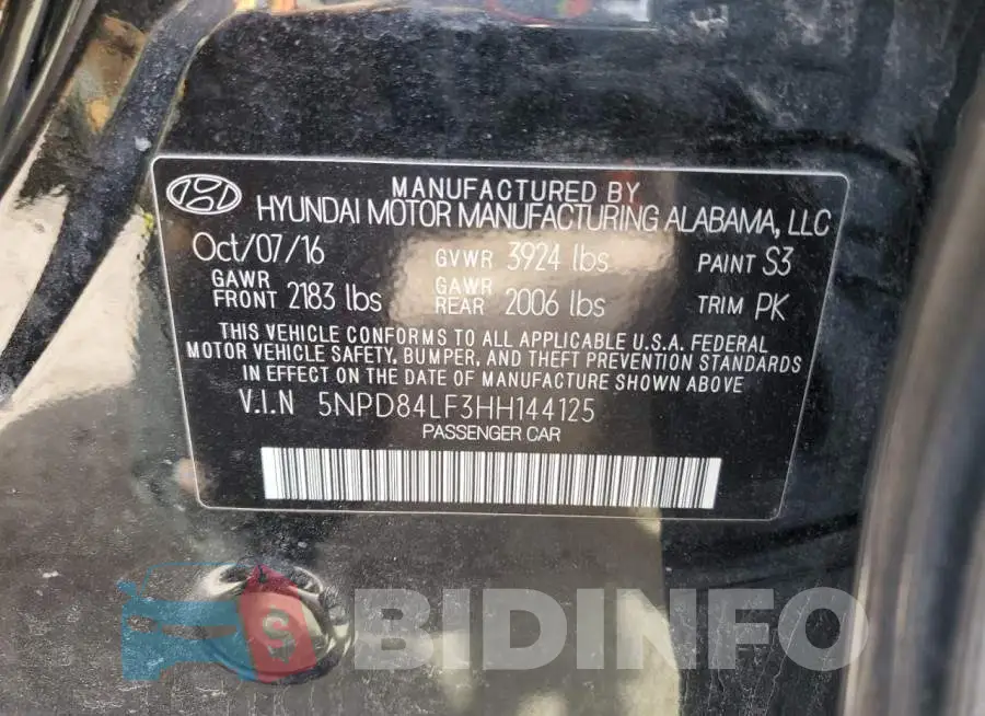 5NPD84LF3HH144125 Photo# 13