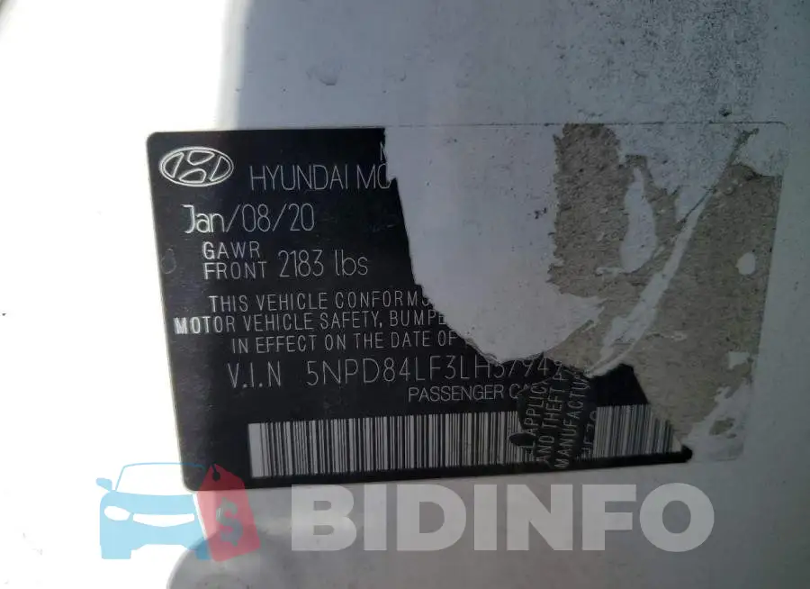 5NPD84LF3LH579493 Photo# 12