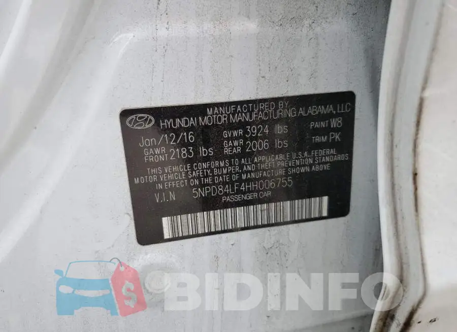 5NPD84LF4HH006755 Photo# 13