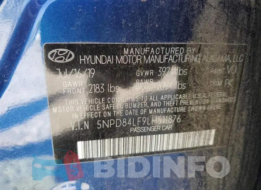 5NPD84LF9LH511876 Photo# 13