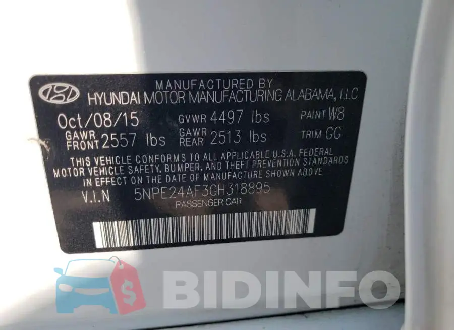 5NPE24AF3GH318895 Photo# 12