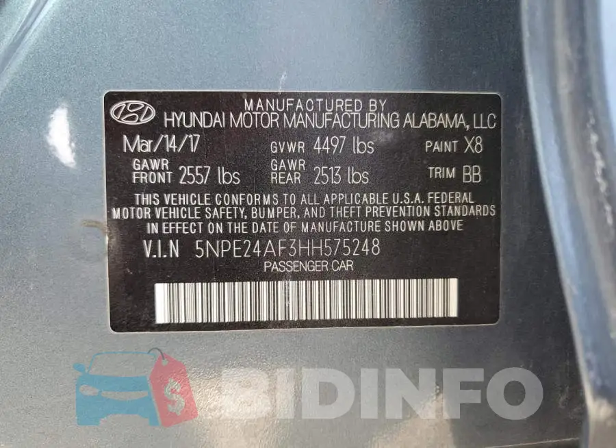 5NPE24AF3HH575248 Photo# 13