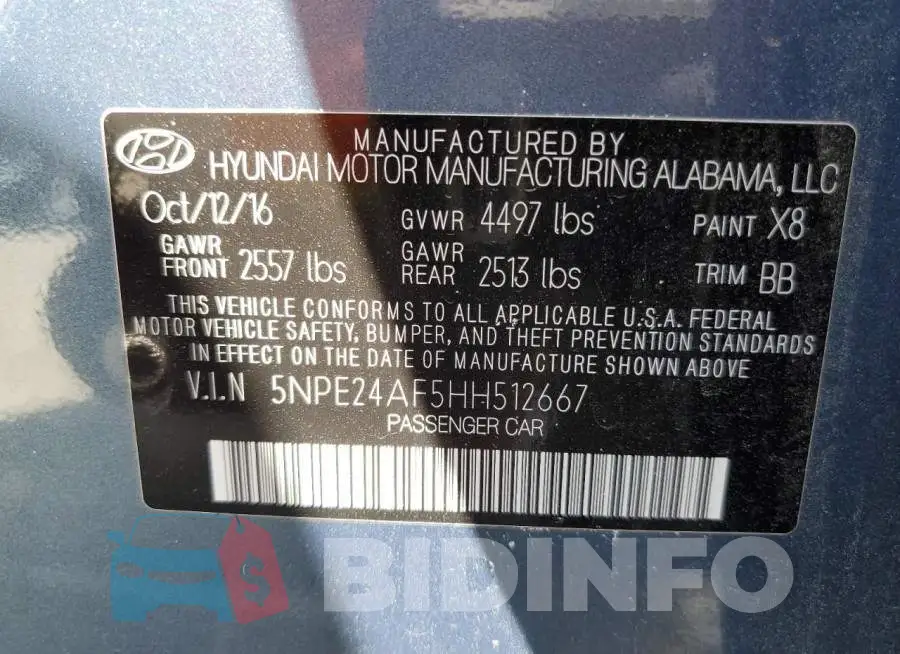 5NPE24AF5HH512667 Photo# 12
