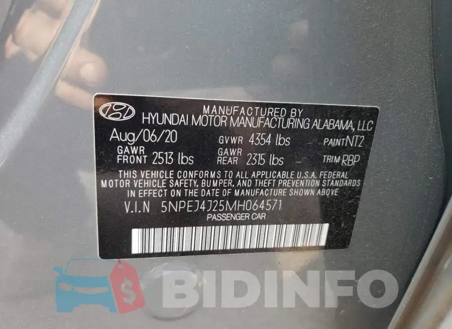 5NPEJ4J25MH064571 Photo# 12