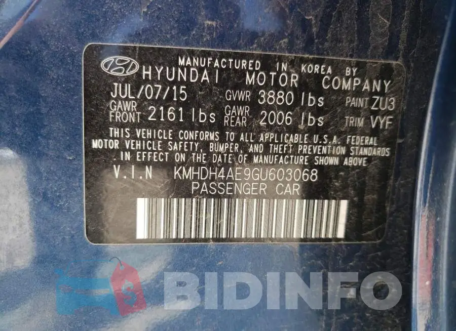 KMHDH4AE9GU603068 Photo# 12
