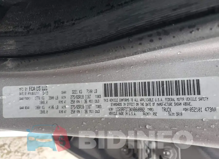 1C6SRFDT3KN860882 Photo# 12