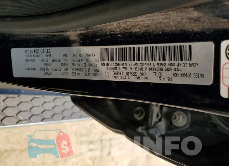 1C6SRFFT1LN178923 Photo# 12