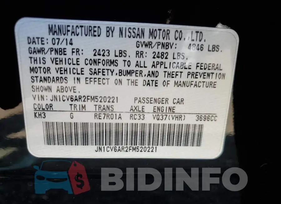 JN1CV6AR2FM520221 Photo# 12