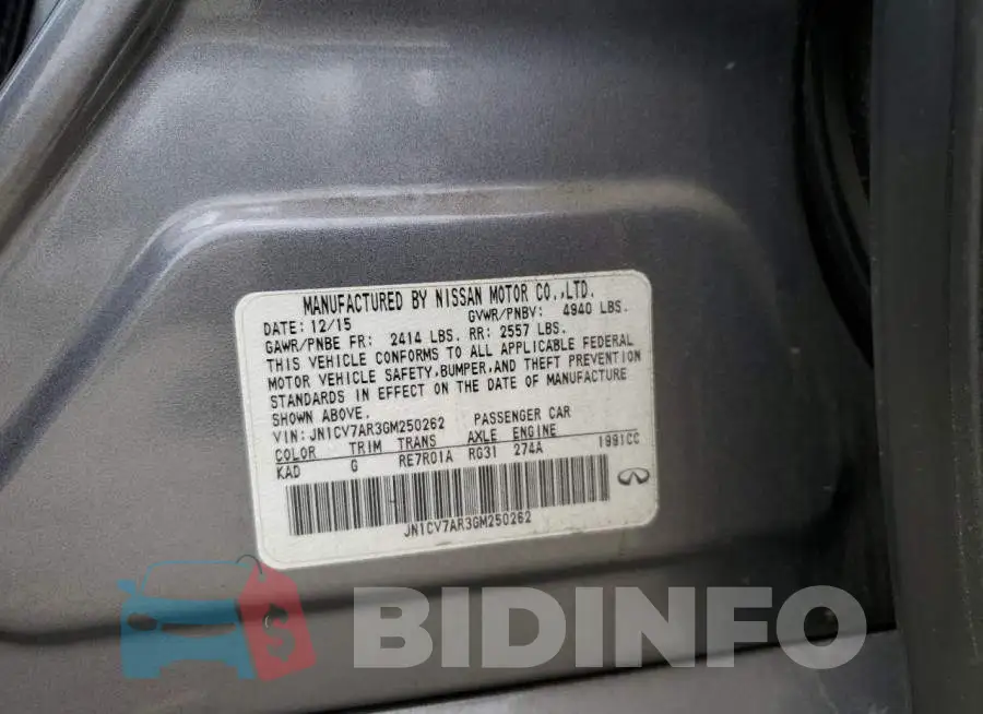 JN1CV7AR3GM250262 Photo# 12