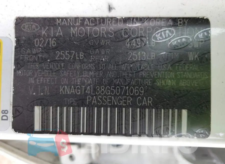 KNAGT4L38G5071069 Photo# 12