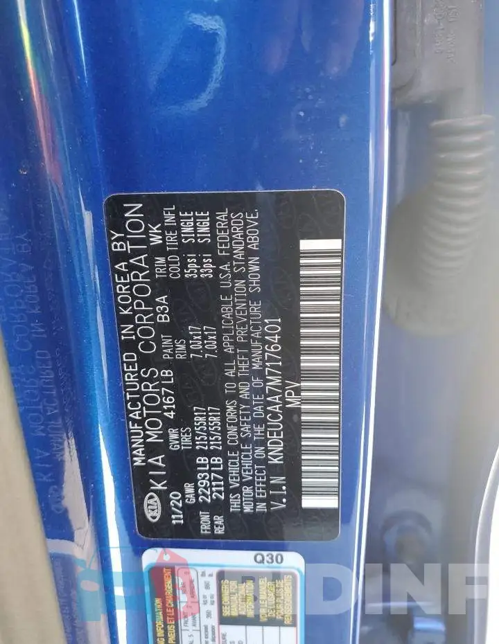 KNDEUCAA7M7176401 Photo# 14