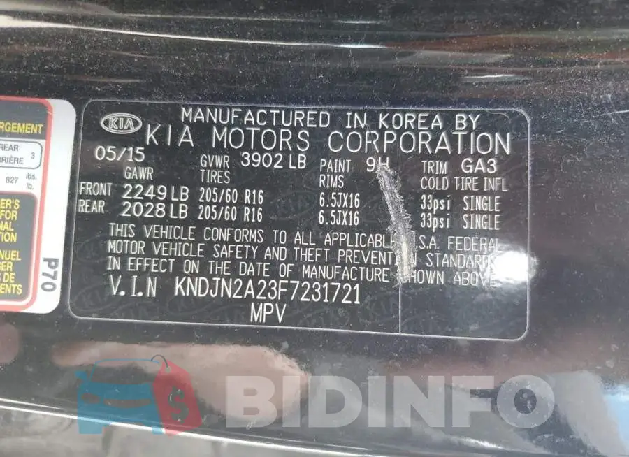 KNDJN2A23F7231721 Photo# 12